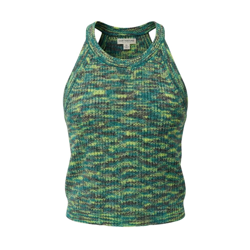 Earthbound Trading Co. Women's XL Boho Granola Girl Fairycore Grunge Crop Tank‎
